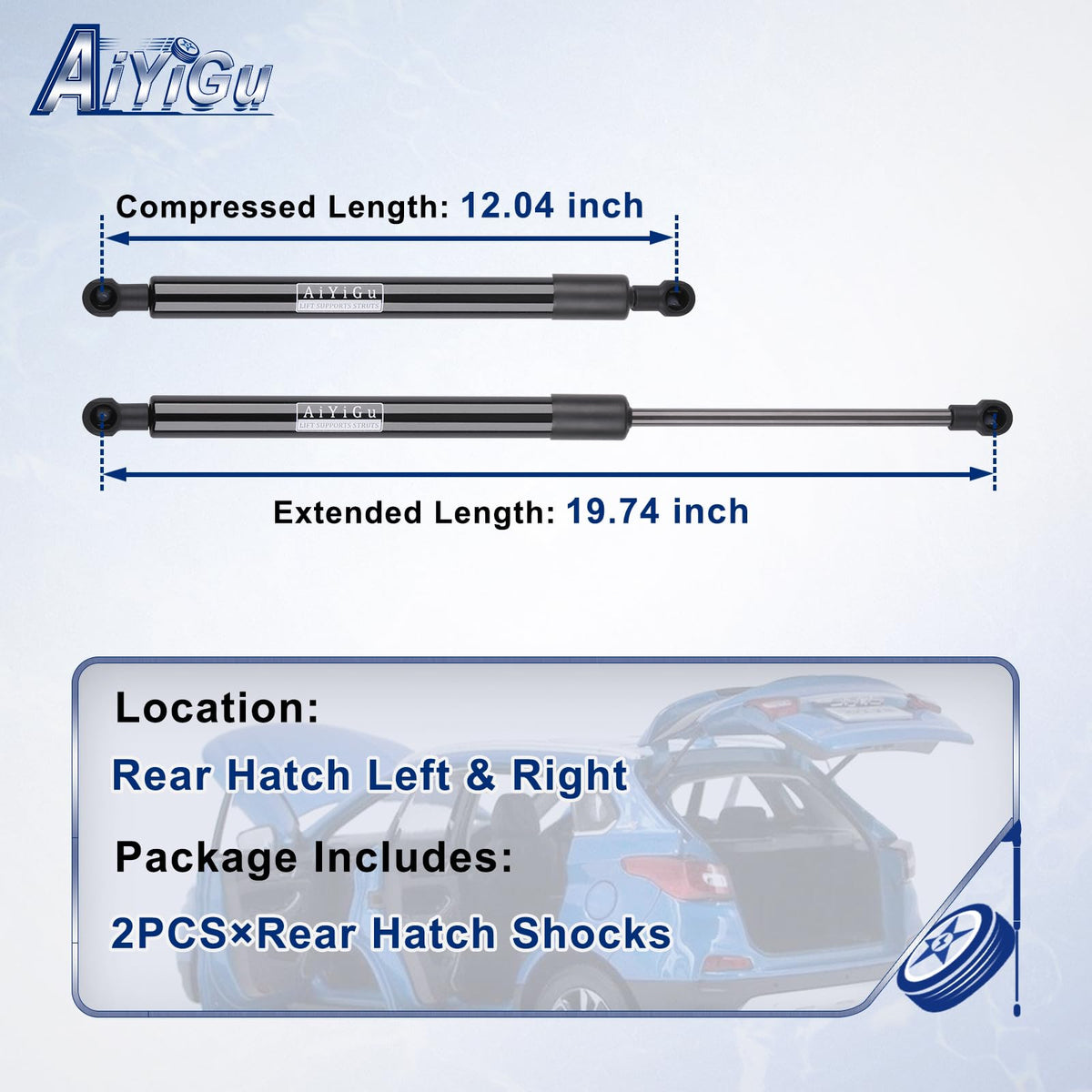 AiYiGu close-up of piston shaft showing durable finish and smoother operation