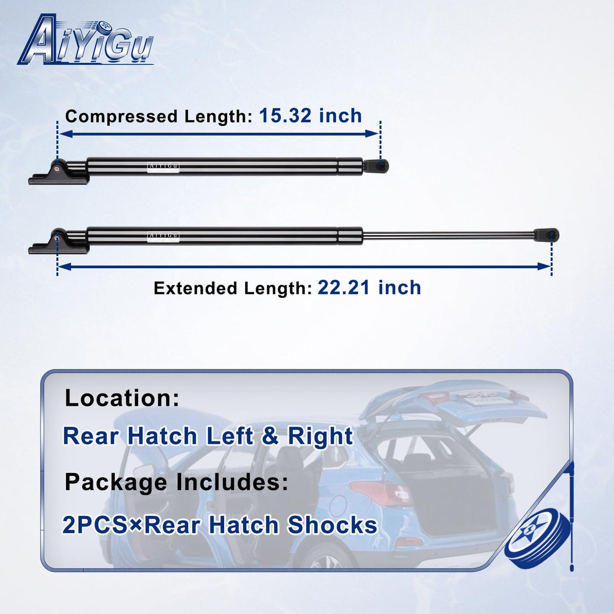 AiYiGu close-up of ball-stud end showing secure mounting benefit