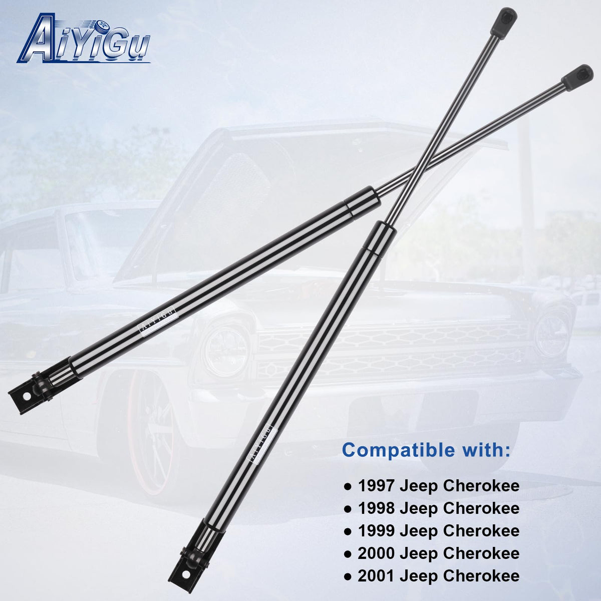 AiYiGu strut installed on Jeep Cherokee hatch showing restored support benefit