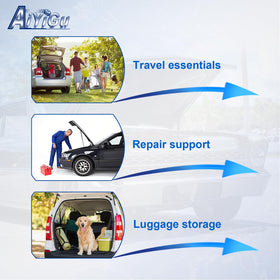 AiYiGu installed with CR-V hatch open in driveway illustrating safe access