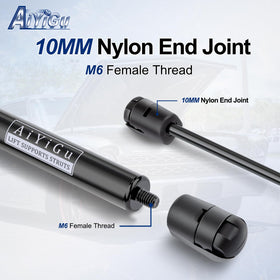 AiYiGu mounting ends detail showing ball-stud connectors for easy installation