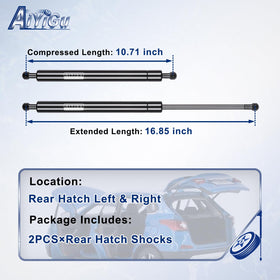 AiYiGu 4597 measurement detail showing compressed and extended lengths for correct fit