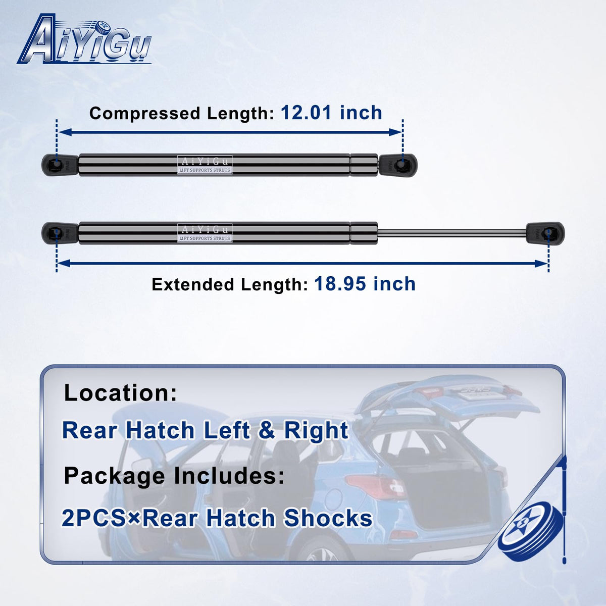 AiYiGu close-up of ball-socket end showing secure fit and easy snap-on installation