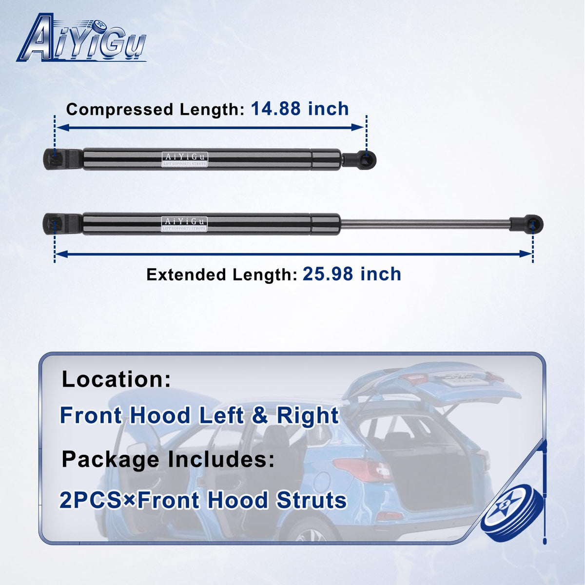 AiYiGu close-up of gas cylinder seal providing durable smooth operation