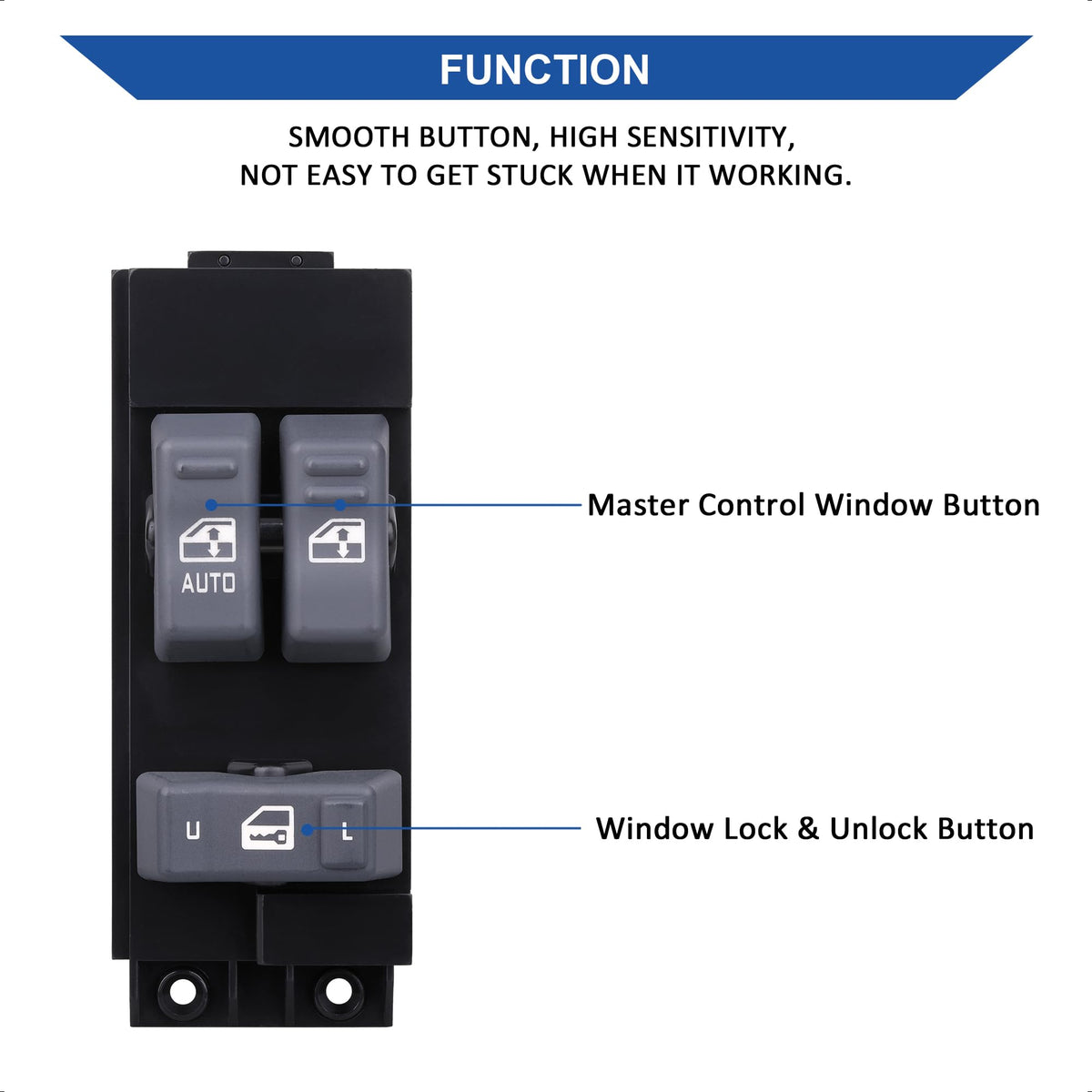 AiYiGu close-up of gray buttons highlighting tactile feel and clear function labeling
