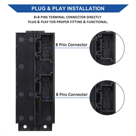 AiYiGu connector pins detail showing 8+8 pin plug for straightforward plug-and-play