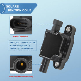 AiYiGu ignition coils installed on engine showing correct fit and easier maintenance
