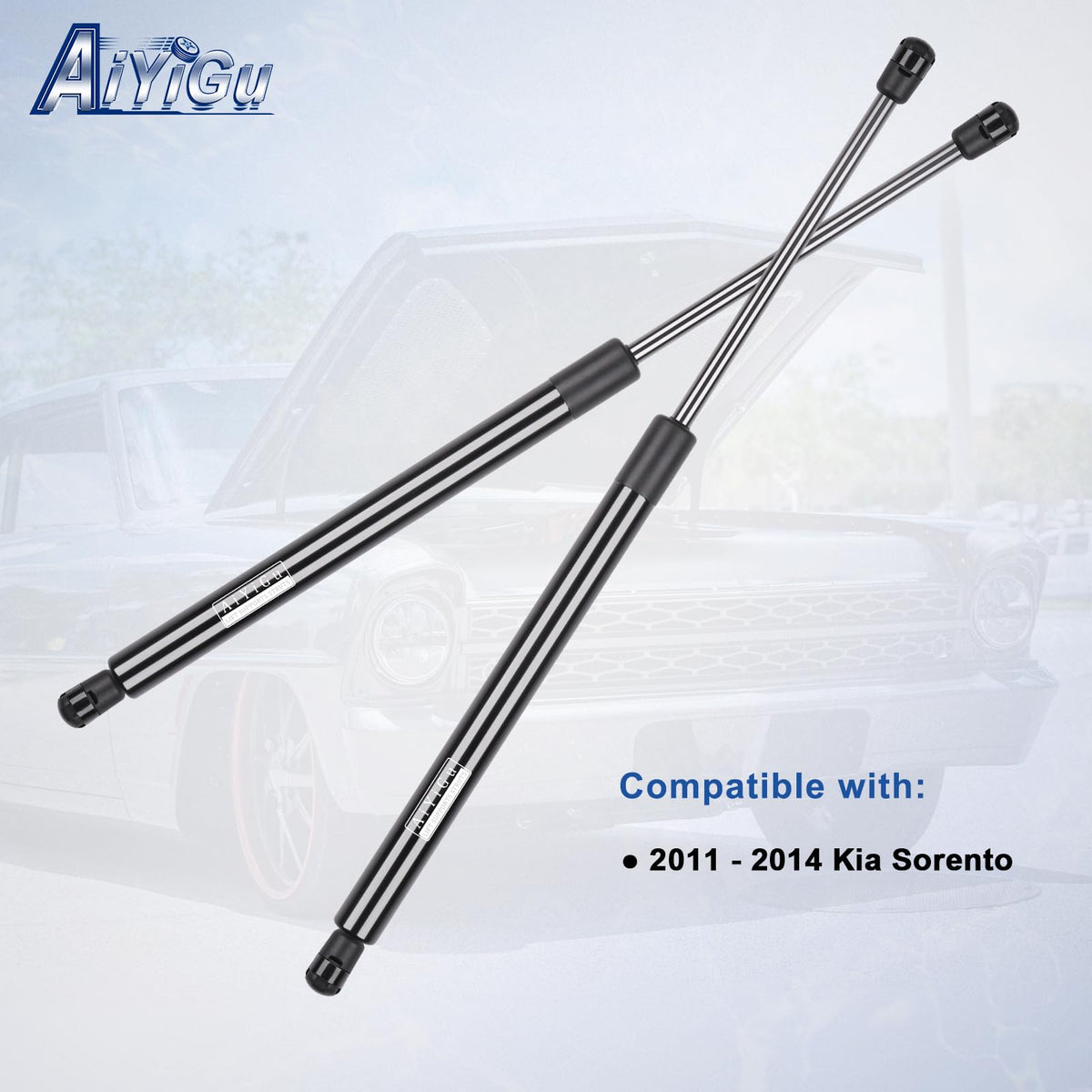 AiYiGu struts installed on Kia Sorento open hatch for restored lift benefit