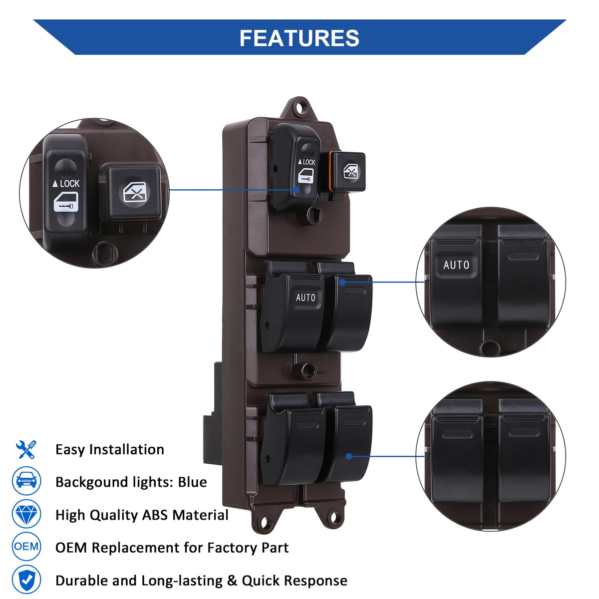AiYiGu switch in car interior illustrating restored window control convenience