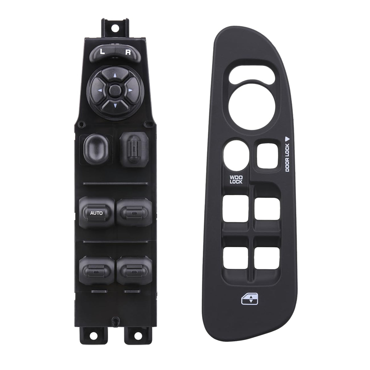 AiYiGu master window switch front view showing buttons and bezel for accurate fit