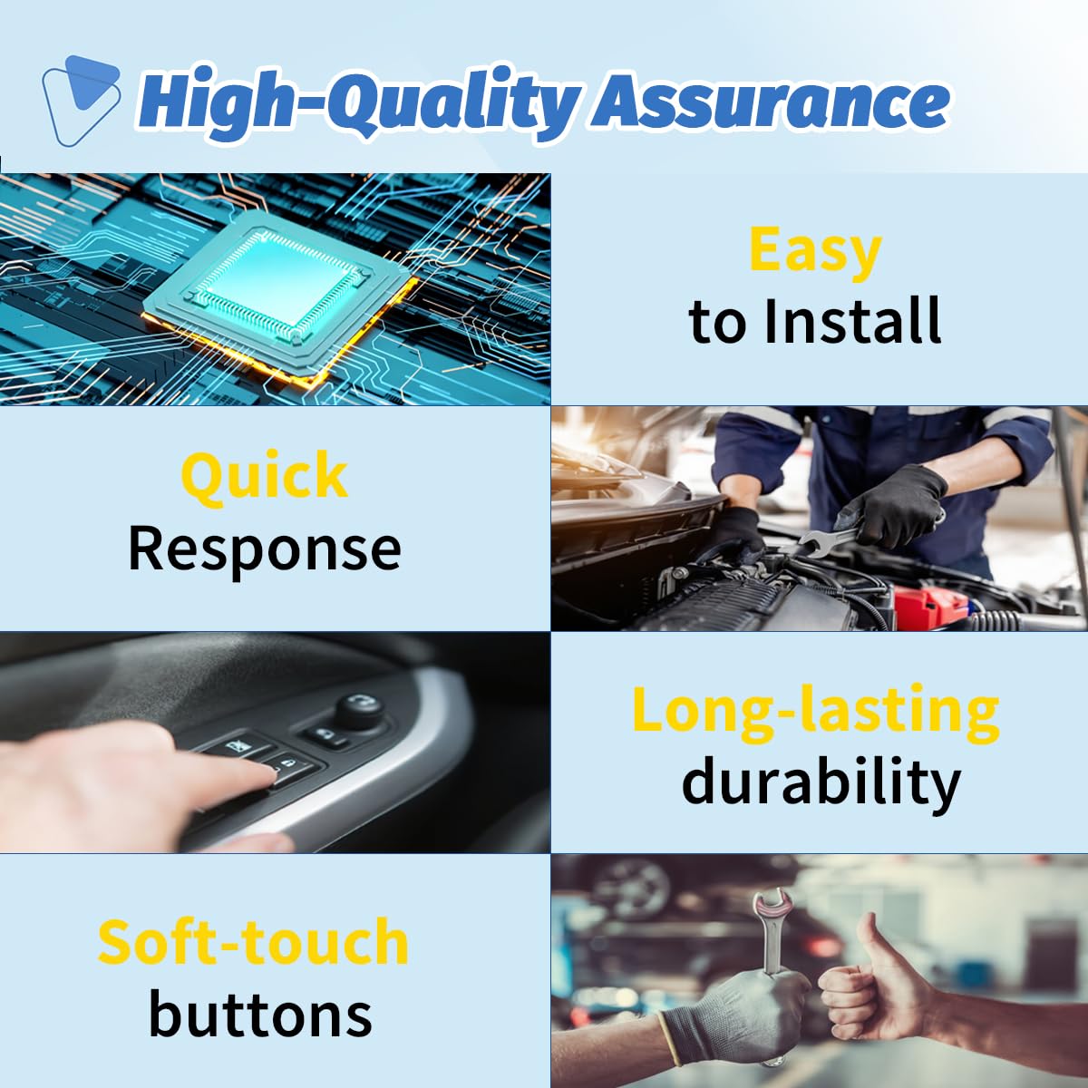 AiYiGu packaged unit with label providing part identification and warranty peace