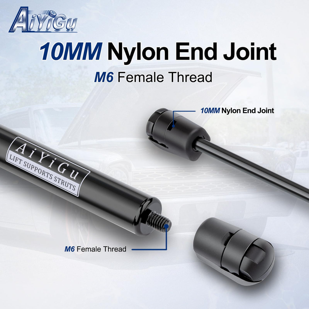 AiYiGu PM4083 ball socket detail showing easy snap-on installation