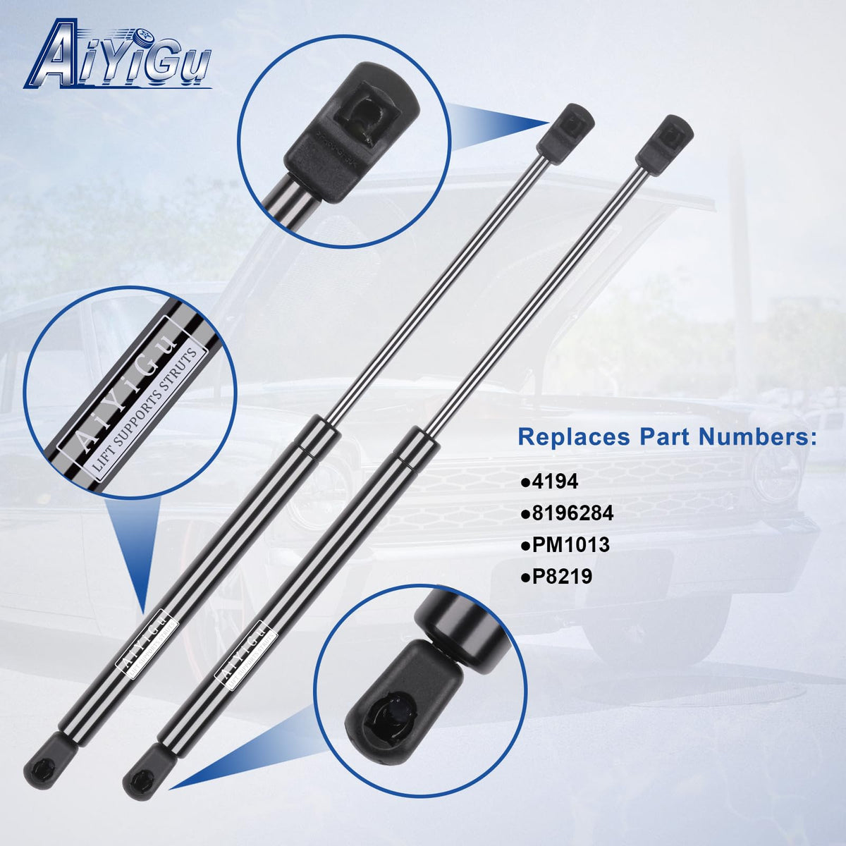 AiYiGu rear hatch shock mounted on Nissan 350Z demonstrating secure hatch support