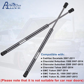 AiYiGu strut length comparison showing compressed and extended dimensions for fitment