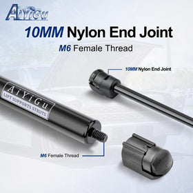 AiYiGu strut length scale with ruler showing 13" compressed and 20" extended accuracy