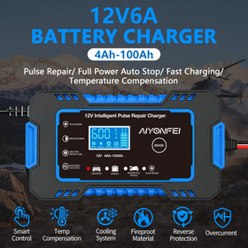 AIYONFEI close-up LCD screen displaying voltage and current for instant monitoring
