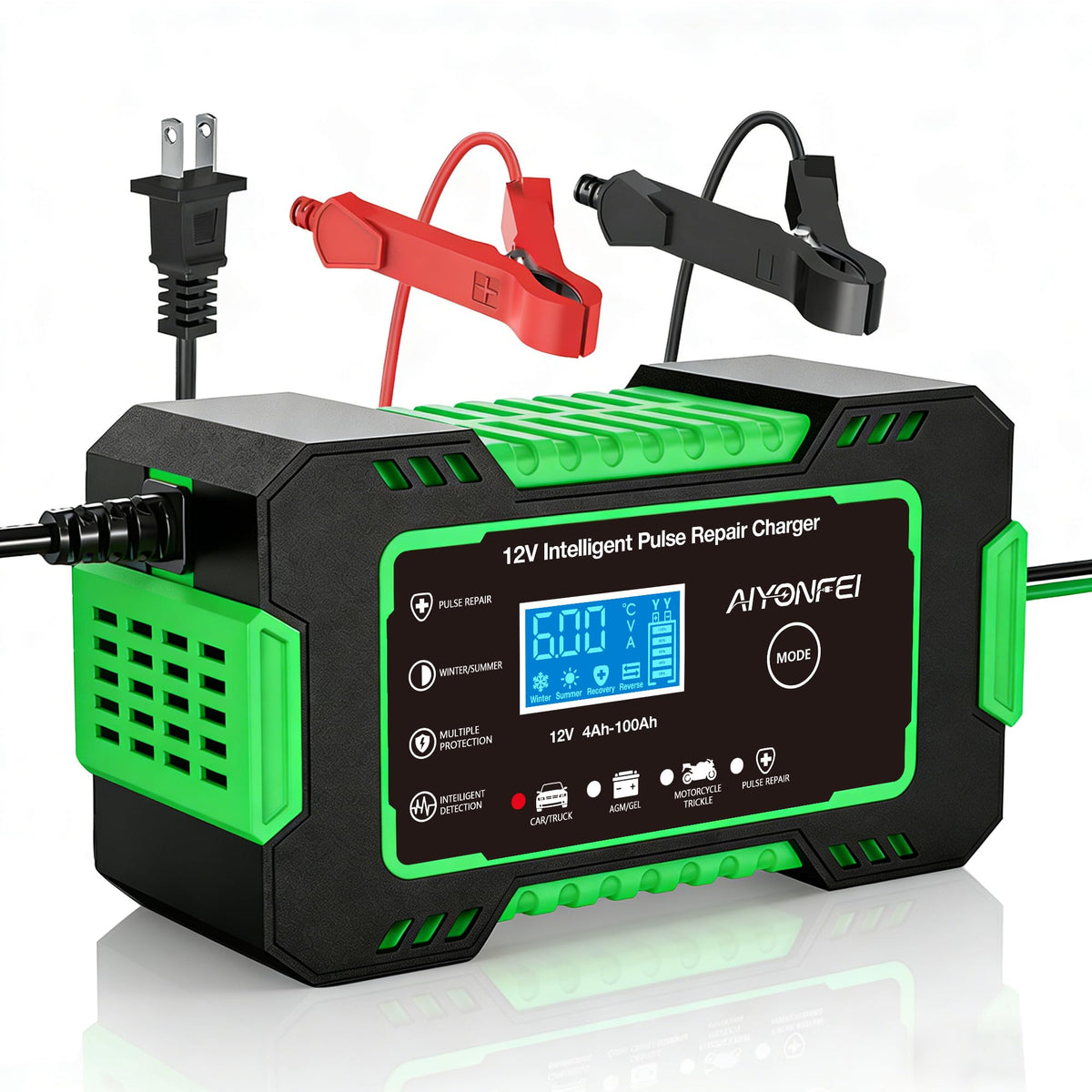 AIYONFEI front view with leads showing compact design and easy connection benefit