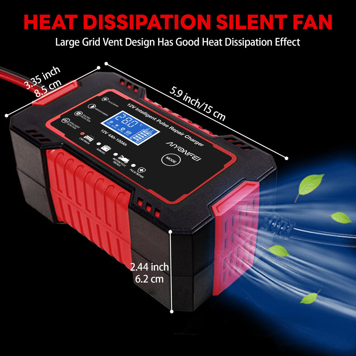 AIYONFEI boxed unit with user manual highlighting included documentation and support