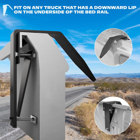 AIYOTAR side profile showing mounting height and required under-rail clearance