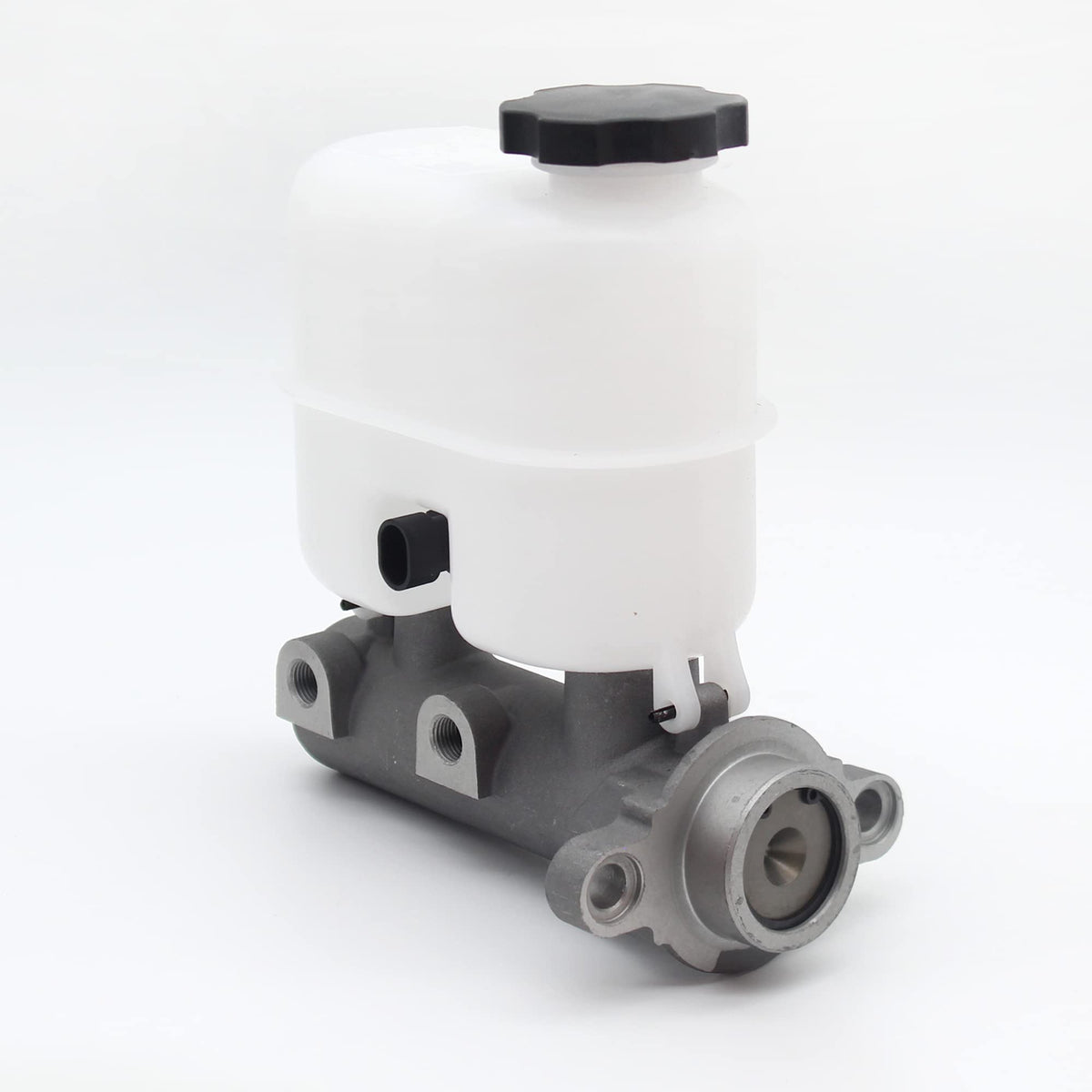 Ajantech master cylinder front view showing bolt pattern and ports for easy fitment