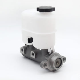 Ajantech master cylinder front view showing bolt pattern and ports for easy fitment