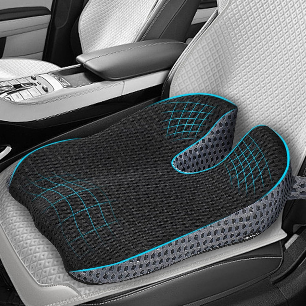 Ajiteogy front view of cushion showing shape and breathable cover, improves comfort