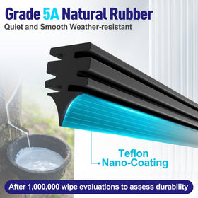 AJK close-up of squeegee edge showing natural rubber for streak-free wiping