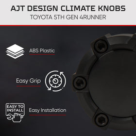 AJT DESIGN knob beside ruler for scale showing compact, direct-fit replacement benefit