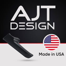 AJT DESIGN size comparison with ruler illustrating exact fit and easy installation
