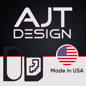 AJT DESIGN installation hardware detail showing supplied screws for secure fit