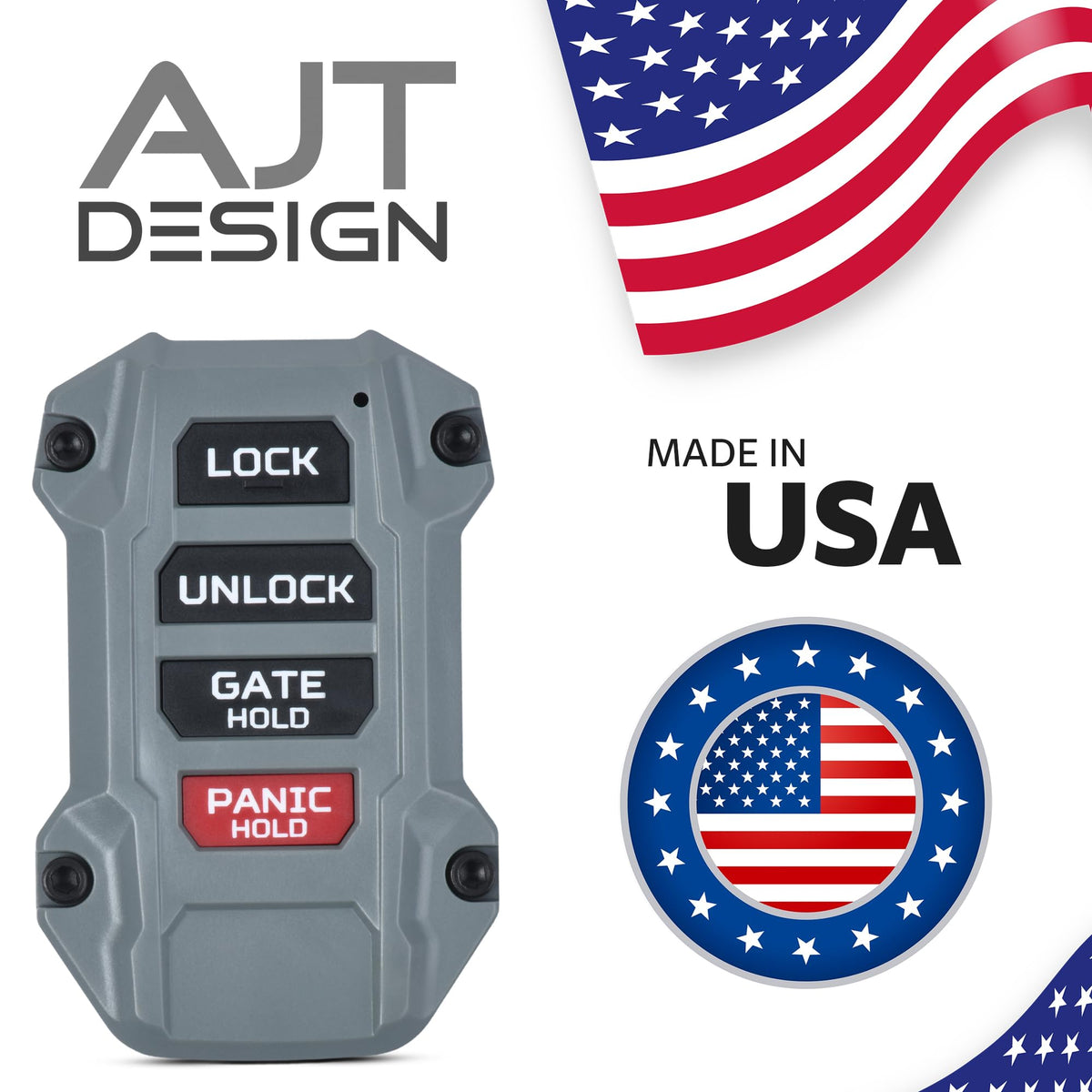 AJT DESIGN beside ruler for scale showing compact OEM replacement