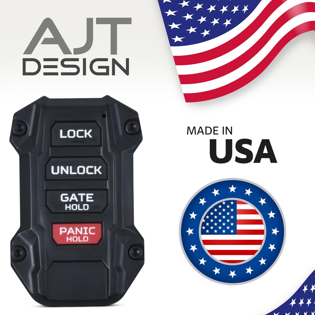 AJT DESIGN fob case held in hand to show scale and easy handling advantage