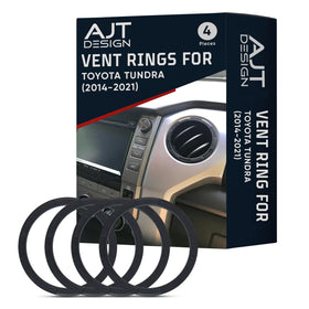 AJT DESIGN vent ring front view showing matte-black finish and clean lines for modern look