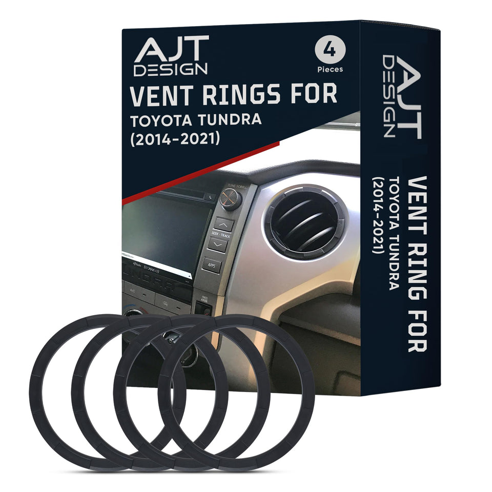 AJT DESIGN vent ring front view showing matte-black finish and clean lines for modern look