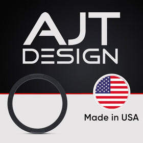 AJT DESIGN manufacturing label and stamp showing made-in-USA quality benefit