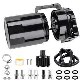 AJulyBee catch can front view showing compact design and mounting bracket for easier installation