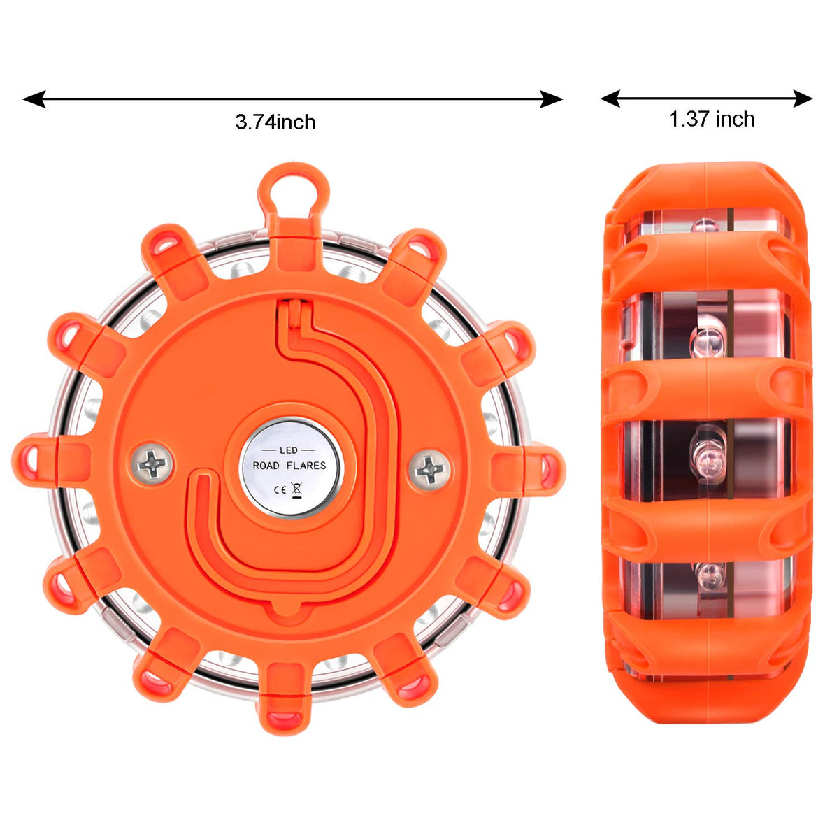 AK retractable hook suspended on traffic cone for elevated visibility