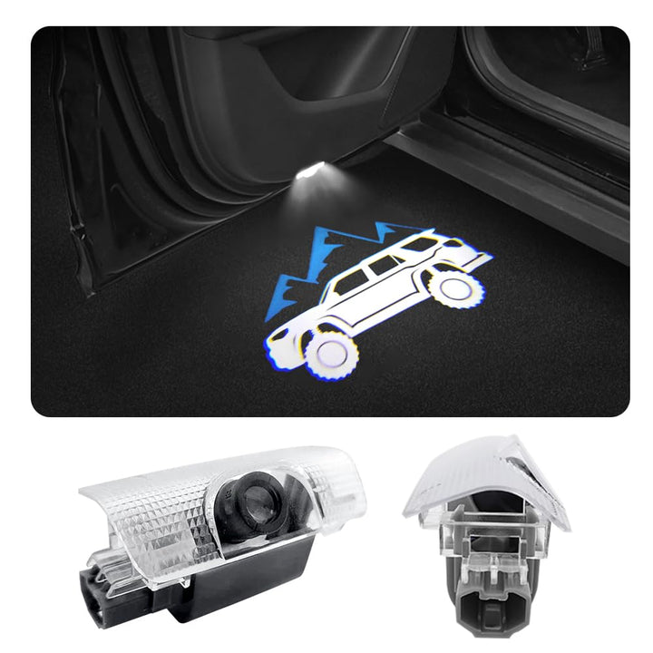 akarin front view door light assembly showing plug-and-play fitment benefit