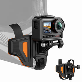 AKASO chin mount front view showing low-profile stability and secure base