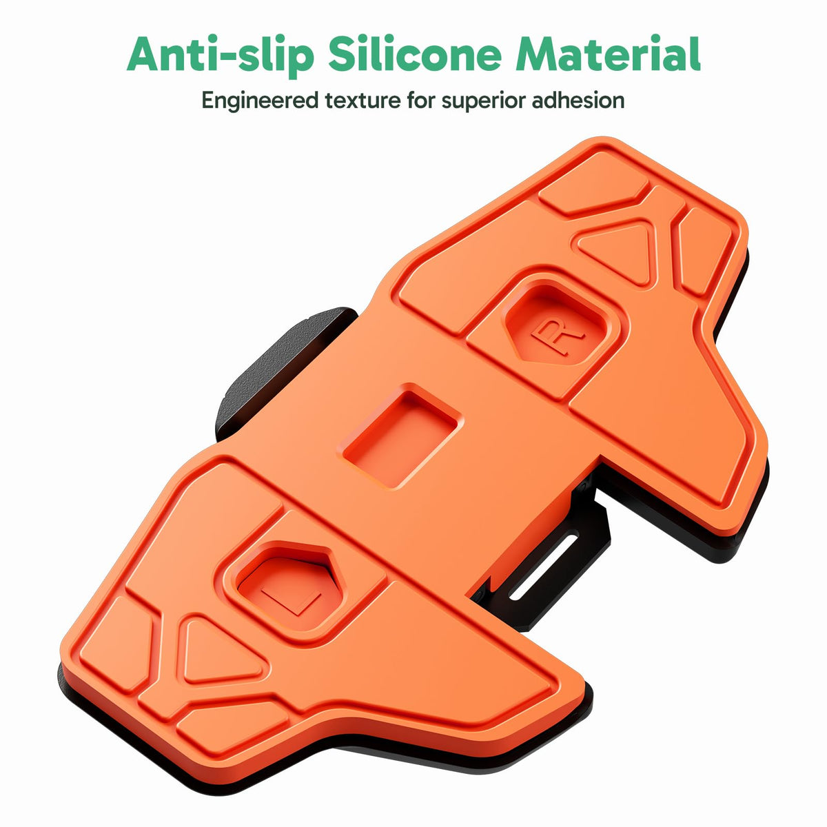 AKASO hinge detail demonstrating 90-degree dual-wing angle adjustment benefit