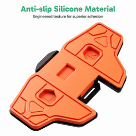 AKASO hinge detail demonstrating 90-degree dual-wing angle adjustment benefit