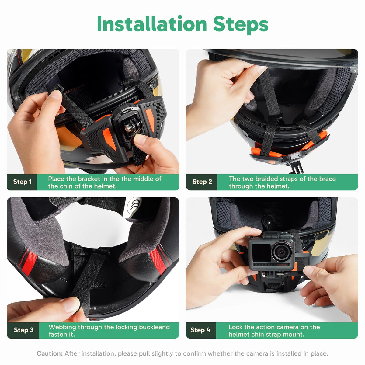 AKASO mounted on helmet side profile delivering rider-perspective footage