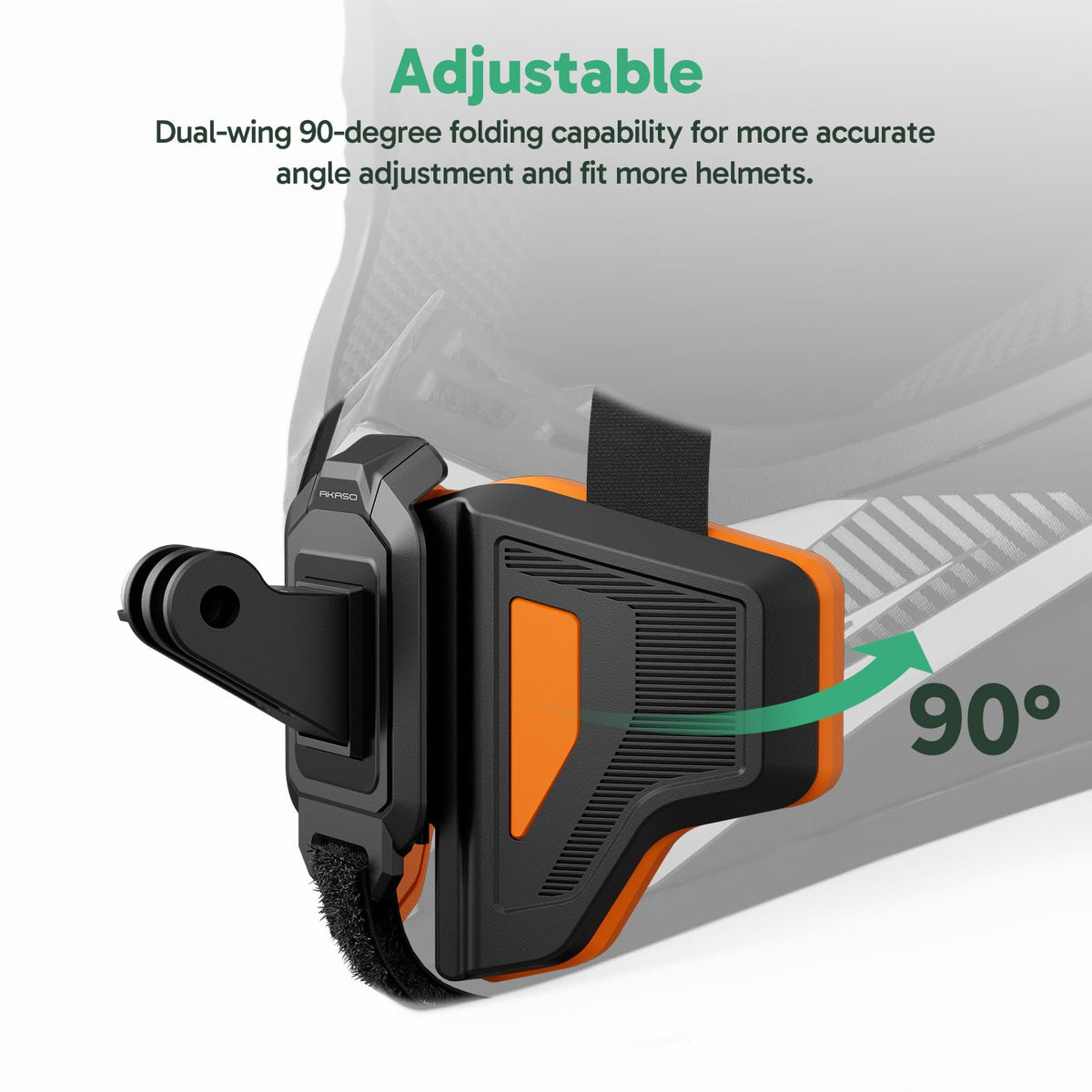 AKASO silicone gasket close-up protecting helmet finish and reducing slip