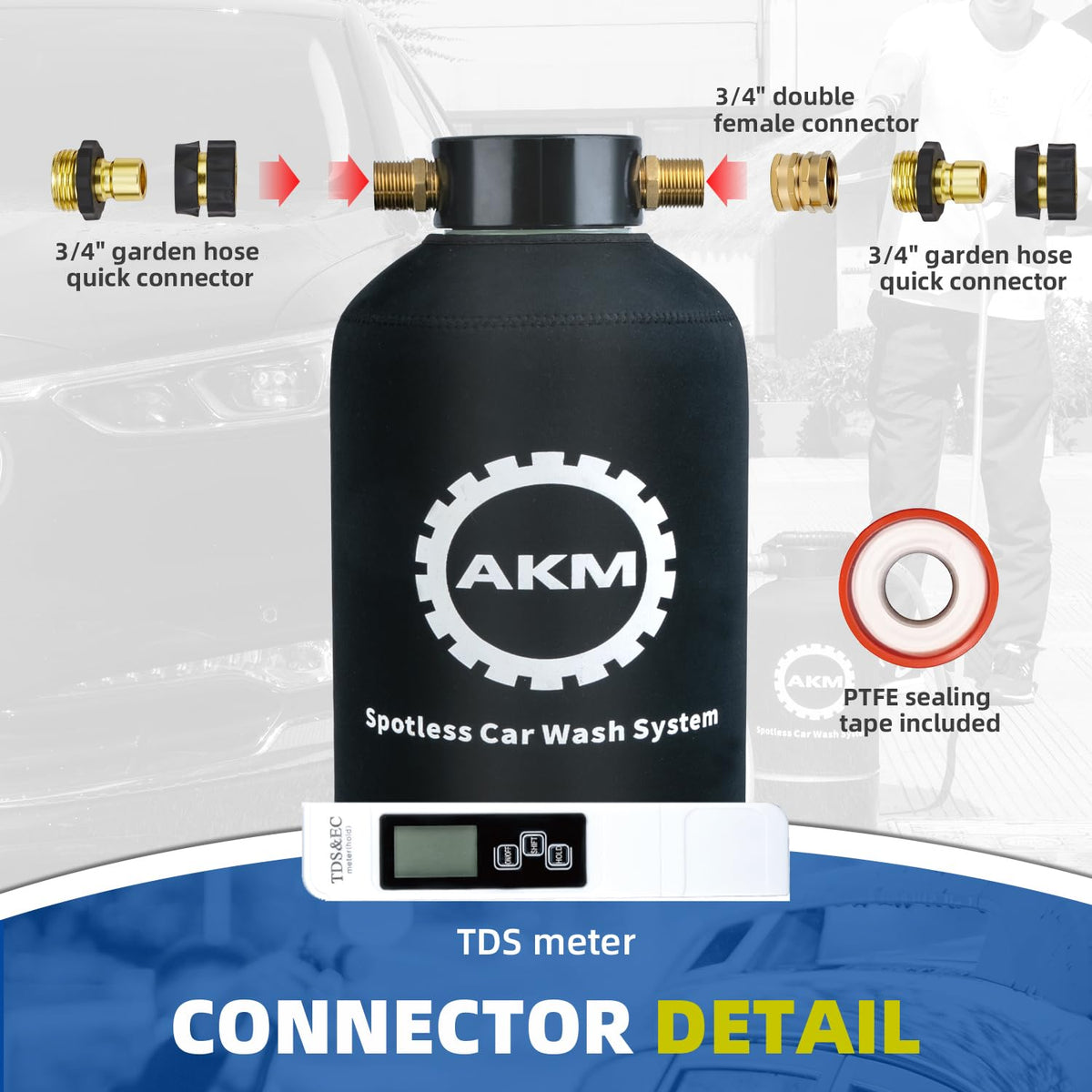 AKM TDS meter pen reading demonstrating accurate ppm checks for spotless rinses