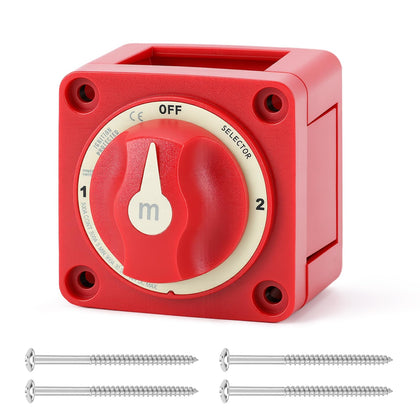Akozon front panel battery switch showing durable housing and knob for secure control