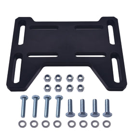 AKSGKGQ front view of mount plate showing bolt pattern and sturdy construction, improves stability