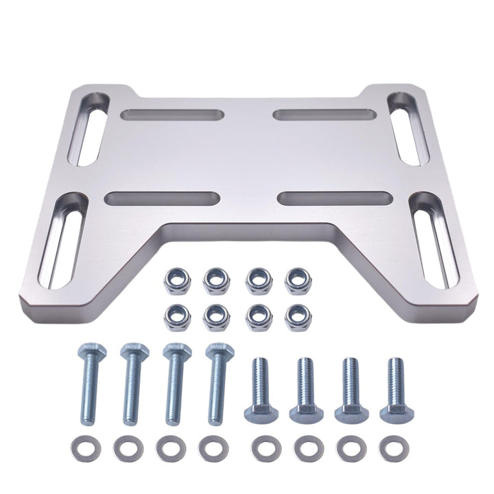 AKSGKGQ front view mounting plate showing sturdy aluminum construction and bolt pattern benefits
