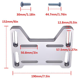 AKSGKGQ close-up of adjustable slots and holes demonstrating precise engine positioning