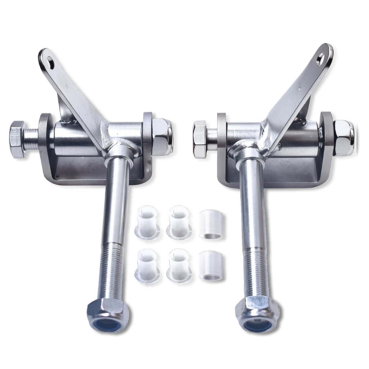 AKSGKGQ front view of spindle bracket showing axle and mounting points for precise fit