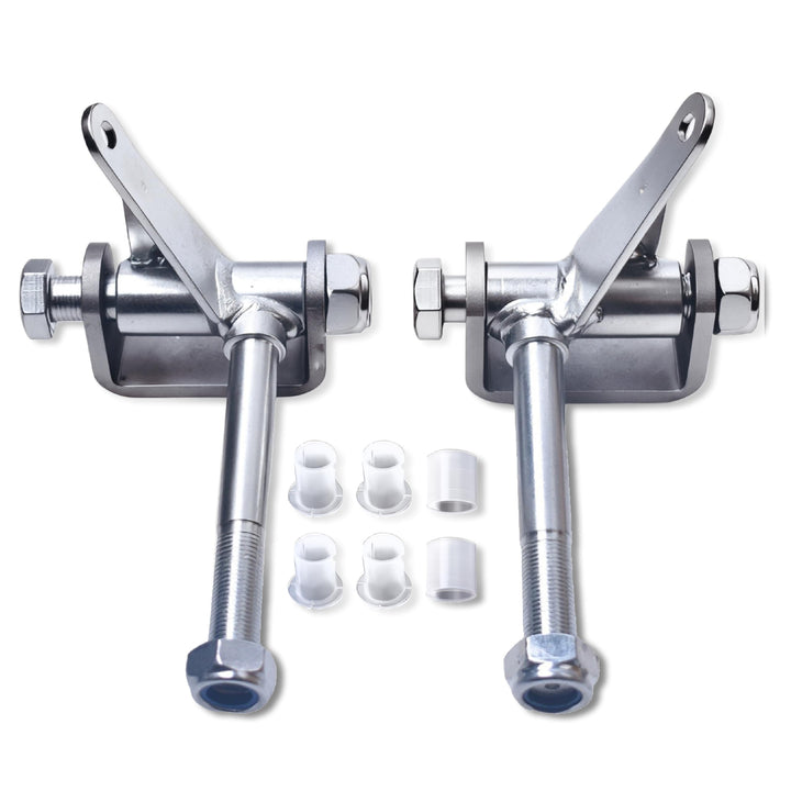 AKSGKGQ front view of spindle bracket showing axle and mounting points for precise fit